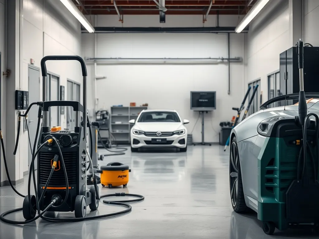Professional high-pressure washer and detailing equipment ar